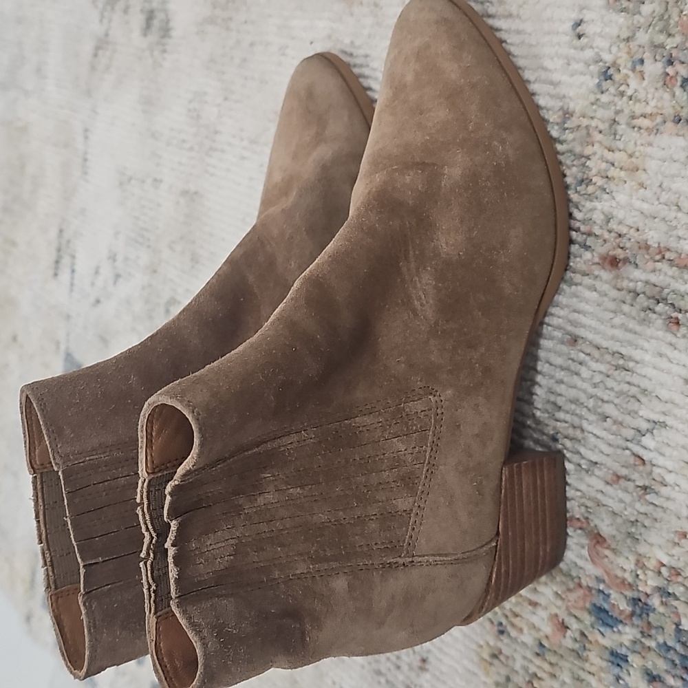 Rag & Bone Rover Seude Ankle Boots Size 38 Tan Color - Picture 8 of 9